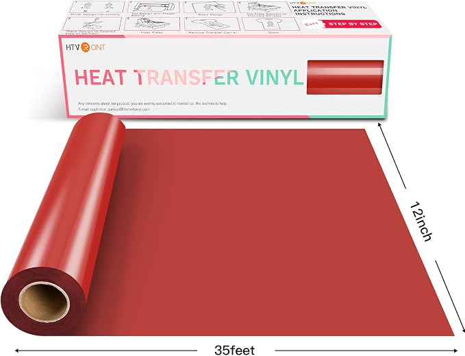 HTVRONT Heat Transfer Vinyl Red HTV Vinyl Rolls - Image 7
