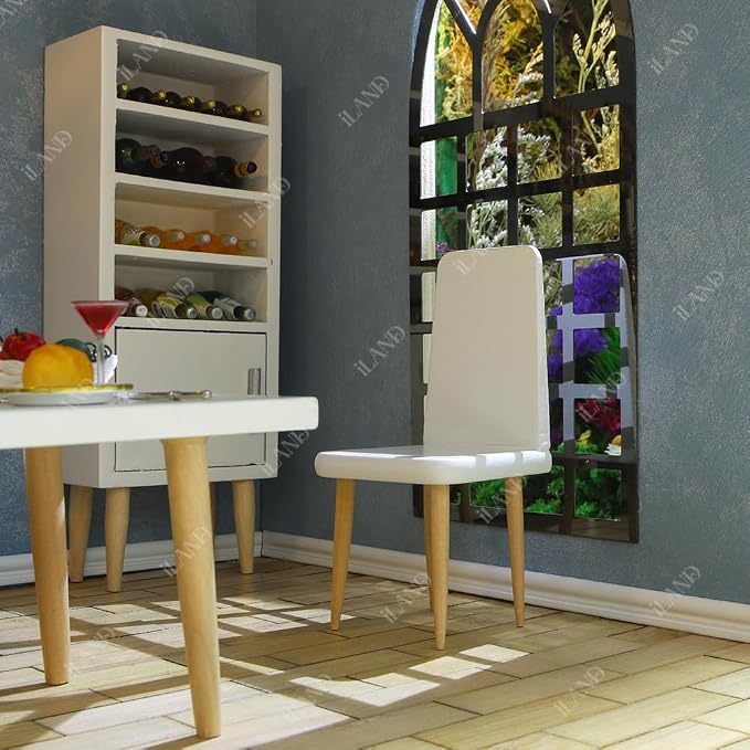 iLAND Dollhouse Furniture on 1/12 Scale of Dining-Room, Wooden Doll House - Image 3