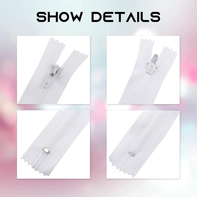Zippers for Sewing, DOITEM 48 pcs 45cm/18 Inch Multicolor Nylon Coil Zippers - Image 4