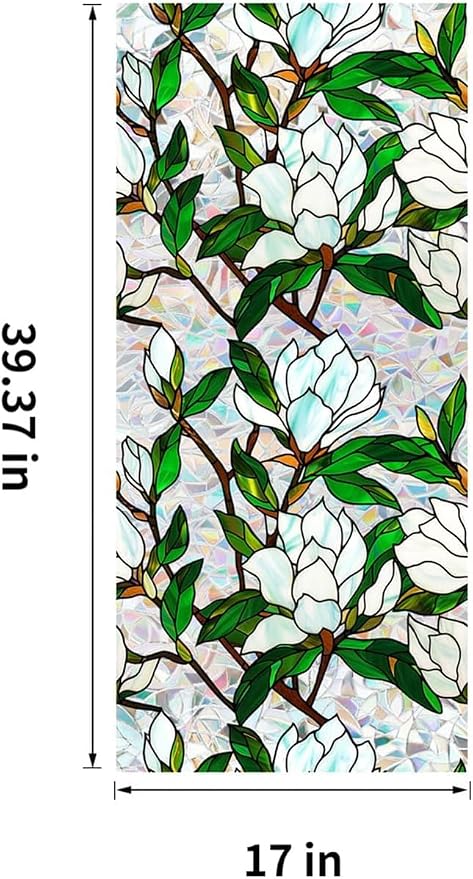Rainbow Tinted Window Film, Sun Blocking Privacy Decal, Faux Stained Glass - Image 2