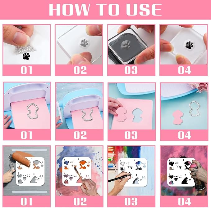 Animal Stamps and Dies for Card Making Layered Comic Dog Silicone Clear Stamps - Image 3