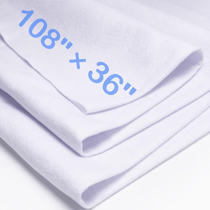 XSEINO Ice White Large Felt Fabric 108" X 36 ", 1.4 mm Thick Soft Felt Fabric by XSEINOiscreating%EF%BC%81