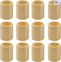 Cregugua 12-Pack 4 Inch Round Wood Pen Holder Unfinished Wooden Pencil Holder by Cregugua