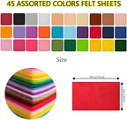 45Pcs Vibrant Felt Sheets for Sewing School Projects Party Craft Decoration | - Image 2