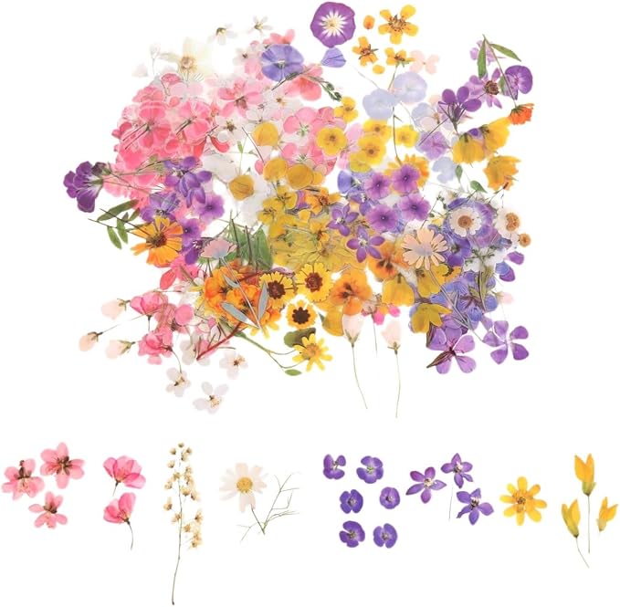160 Pcs Transparent Flower Stickers - Image 2