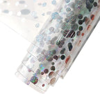 HYANG Transparent Circular PVC Super Clear Holographic Vinyl Faux Leather by HYANGHAVEPUPVCALLLEATHER