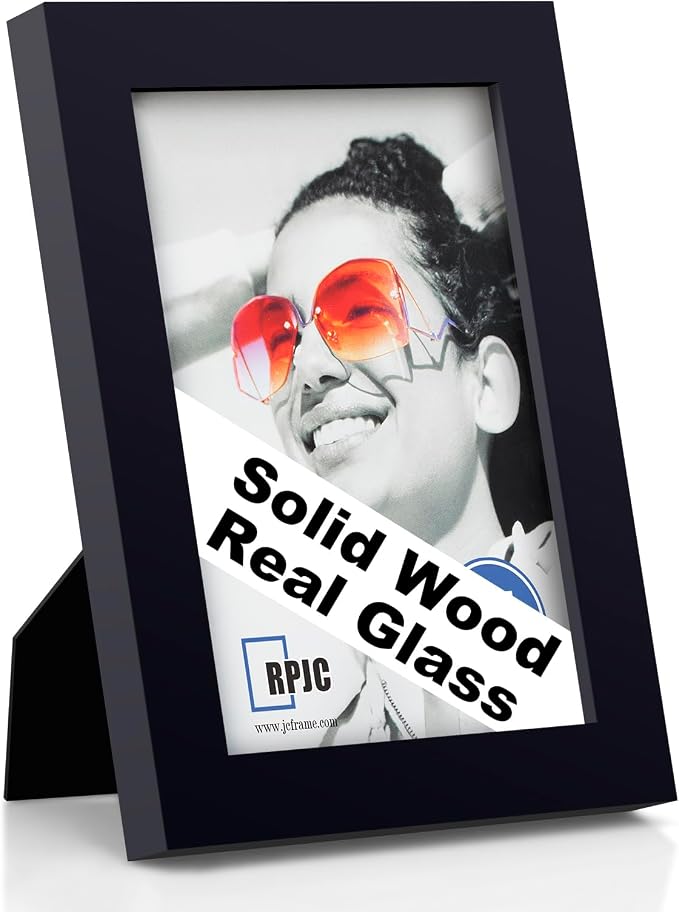 RPJC 5x7 Picture Frames Made of Solid Wood High Definition Glass by RPJC