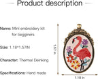 ZOCONE 6 Packs Embroidery Necklace Kit, Embroidery Pendant Kit Mini Cross - Image 2