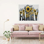 MYBISYMQQ Family Stamping Cross Stitch Kit, Flowers Counting Cross Stitch Kit - Image 3