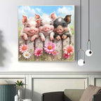 Pig Flower Diamond Art Kits For Adults, 5D Diamond Painting Kits for Beginner - Image 5