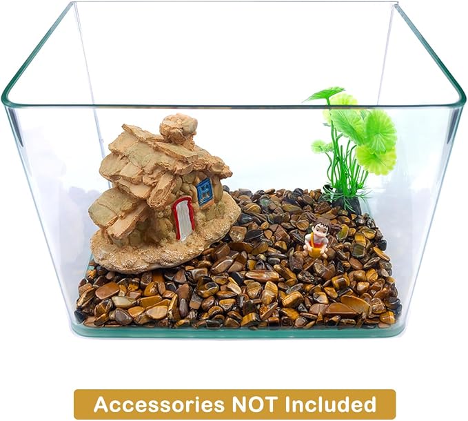 WAYBER Decorative Rocks, 2 Lbs/920g Tiger's Eye Stones Irregular Gem Pebbles - Image 5