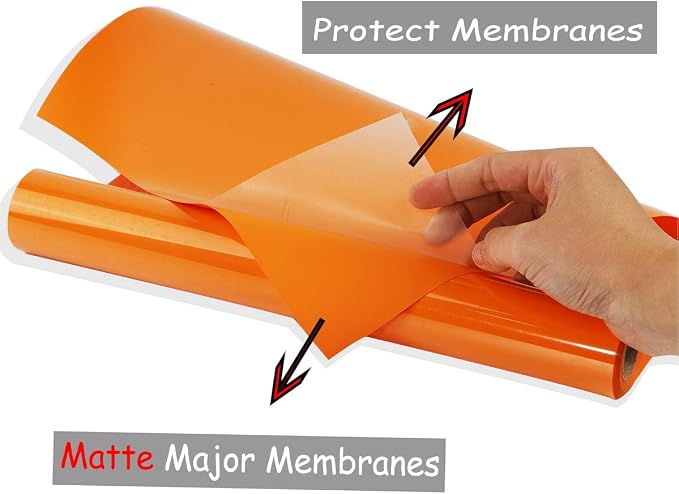 guangyintong Heat Transfer Vinyl Orange HTV Rolls, Matte Surface PVC Material - Image 3