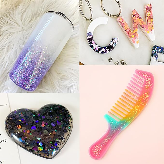 1mm Holographic Hexagon Chunky Glitter - Image 6