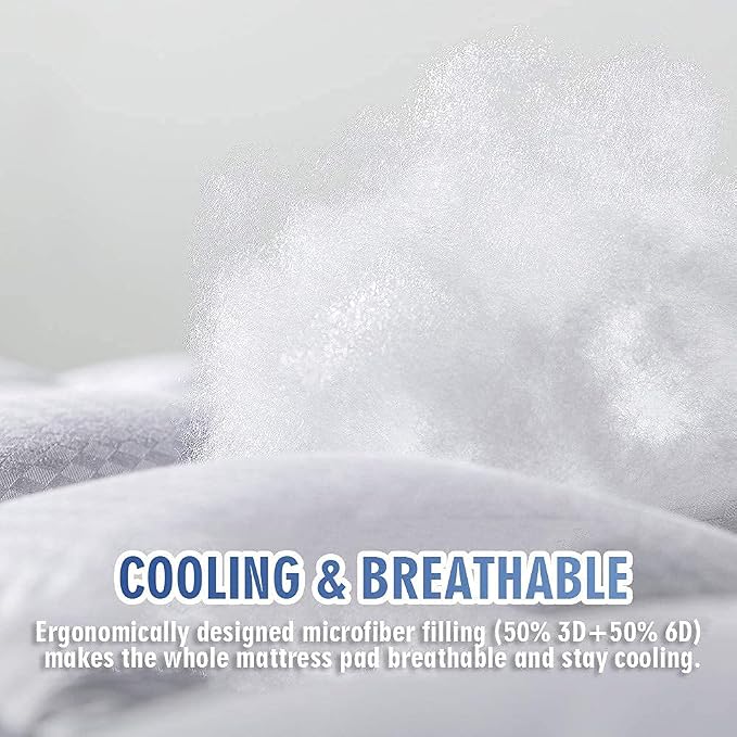 MATBEBY Twin Size Mattress Pad - Image 3