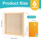 ESRICH 5x5 Inch Wood Panels, 6 Pack Square Craft Wood Canvas Boards, Blank - Image 3