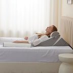 Bedluxe Adjustable 4pcs Bed Wedge Pillow Set, Memory Foam Wedge Pillows Post - Image 8