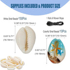 160Pcs Natural Spiral Shell Beads, Adorning Hair Locks and Braids - Image 2