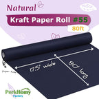 PerkHomy Navy Blue Kraft Paper Roll 17.5" x 960" - Image 2