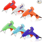6 Pack Mini Hot Glue Gun Kit for Crafts, 20W Fast Preheating Kid-Safe Glue Gun by Unknown