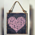 Large 12x12 Inch Mandala Heart Stencil - Image 9