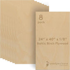 Baltic Birch Plywood 3 mm, 1/8 Inch Craft Wood, B/BB Grade, Stronger Than by Woodpeckers