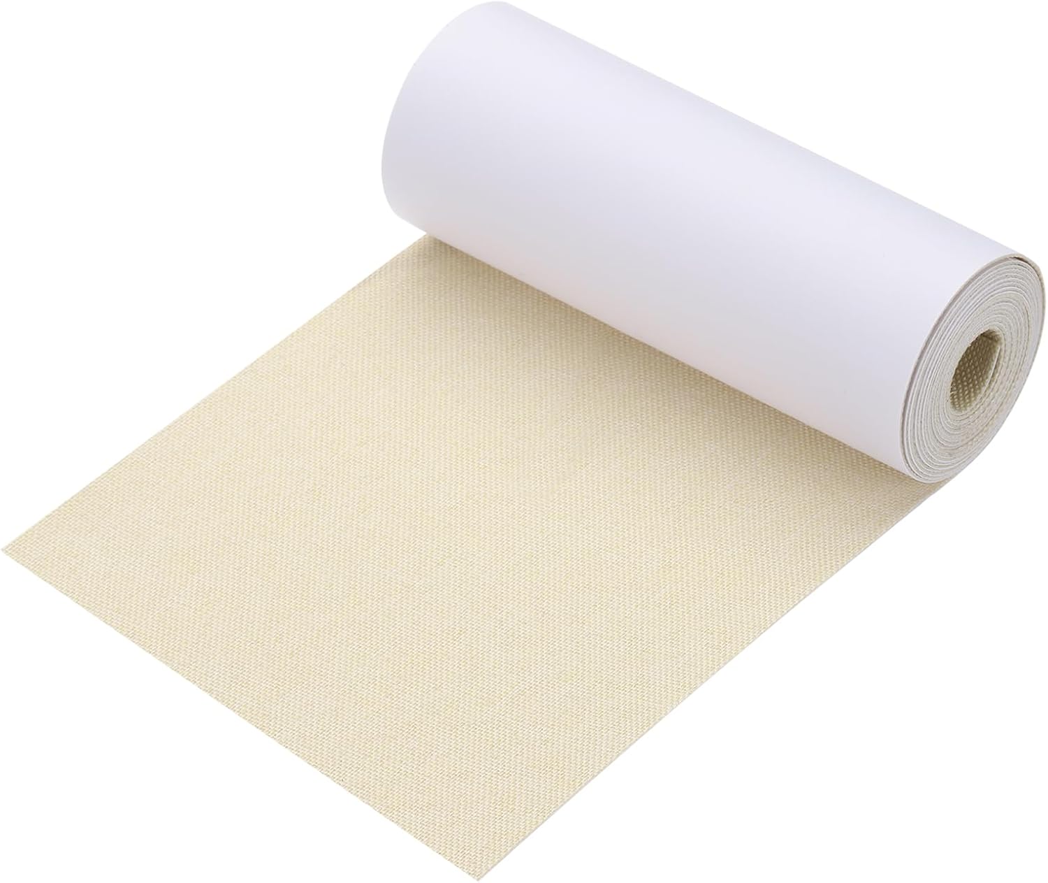 PATIKIL 70x4.4 Inch Linen Repair Tape, Repair Fabric Patch Self Adhesive Couch Patch Line Repair Patch for Furniture Sofa Car Seats Office Chairs, Apricot White