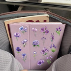 50pcs Purple Flower Transparent Stickers - Image 5