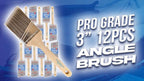 Pro Grade Paint Brushes, 3 Inch Angle Paint Brush, Walls & Trim, 12 Pack | Sash - Image 8