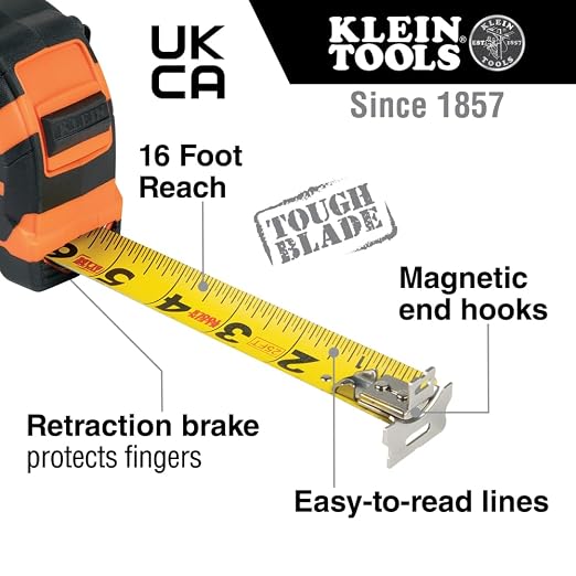 Klein Tools 9225 Tape Measure, Heavy-Duty Measuring Tape - Image 2