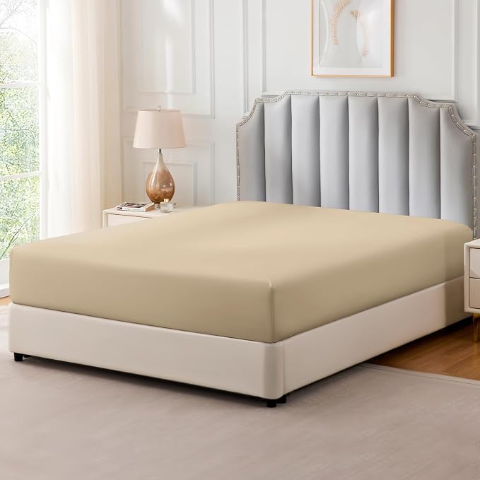 FreshCulture Pure Cotton Fitted Sheets King Size, 300 Thread Count Percale - Image 8