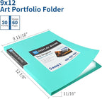 Sooez 30-Pocket Binder with Plastic Sleeves 9x12, Heavy Duty Art Portfolio - Image 2