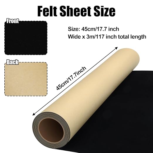 Biaungdo Self Adhesive Felt Sheets, 45cm x 3m Felts Fabric Peel and Stick Felts - Image 4