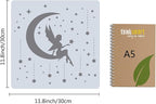GORGECRAFT Moon Goddess Logo Stencil Reusable Star Wall Painting Template Large - Image 2