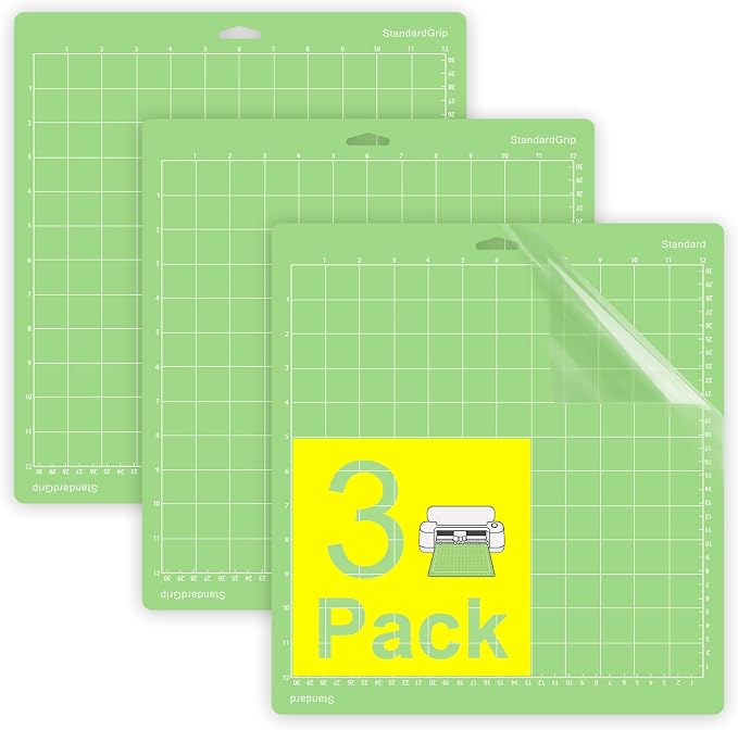 Gwybkq Standardgrip Cutting Mat 12x12 in, 3 Pack Adhesive Sticky Green Mats | by Gwybkq