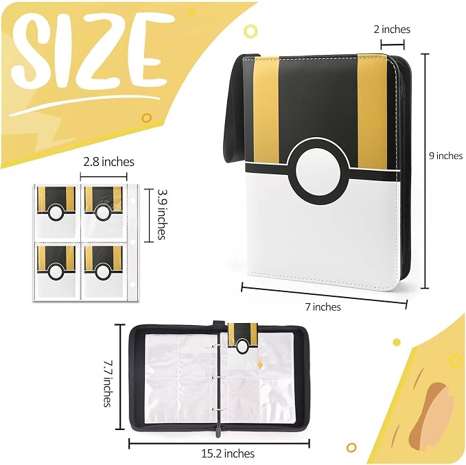 Card Binder 4 Pocket, Trading Card Holder Fits 400 Cards - Image 2