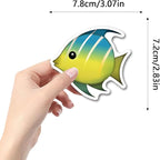 57Pcs Deep Sea Fish Stickers Waterproof Vinyl, Ocean Deepwater Fish Decals - Image 3