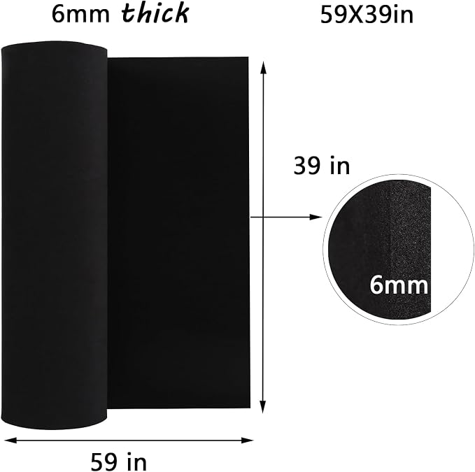 AMZQNART EVA Foam 6mm, Cosplay Foam 39x59 inch Black, High Density 90 kg/m³ - Image 2
