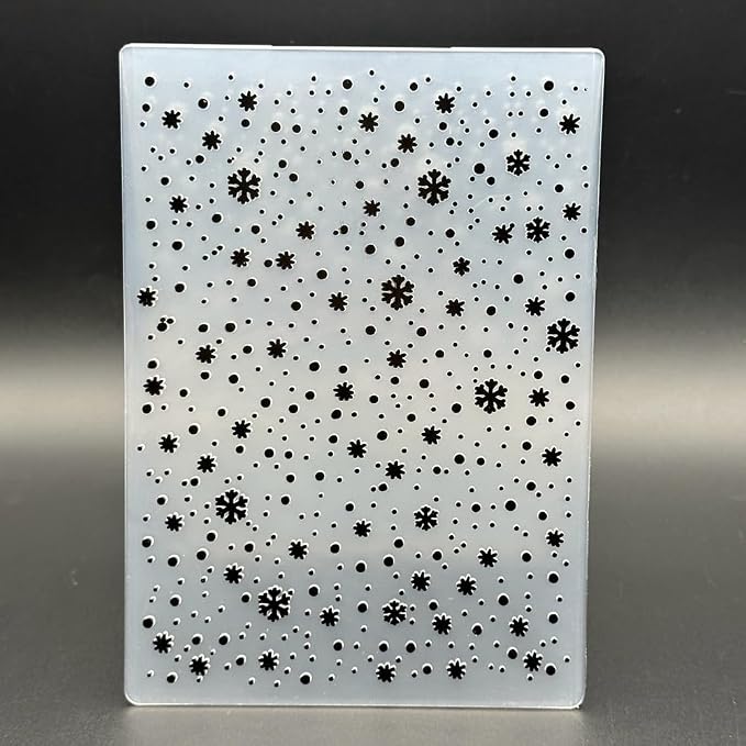 3D Plastic Embossing Folder Template Beautiful Christmas Snowflakes Texture A6 - Image 4