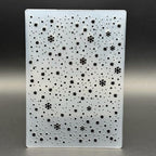 3D Plastic Embossing Folder Template Beautiful Christmas Snowflakes Texture A6 - Image 4