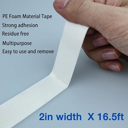 3M Double Sided Tape 2in x 16.5ft, Mounting Tape Heavy Duty, Removeable PE Foam - Image 3