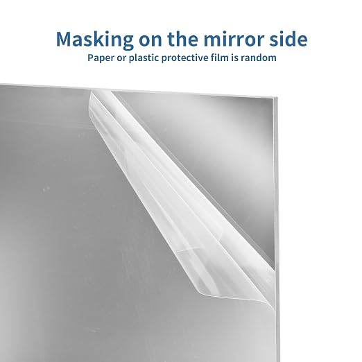 4 Pack 8 x 12 Inch Silver Mirrored Acrylic Sheets | 1/8 Inch Thick, Plastic - Image 3