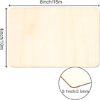 HOIGON 100 PCS Rectangle Unfinished Wood Pieces, 4 x 6 Inch Blank Basswood - Image 2