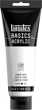Liquitex BASICS Acrylic Paint, 250ml Tube, Titanium White by Liquitex