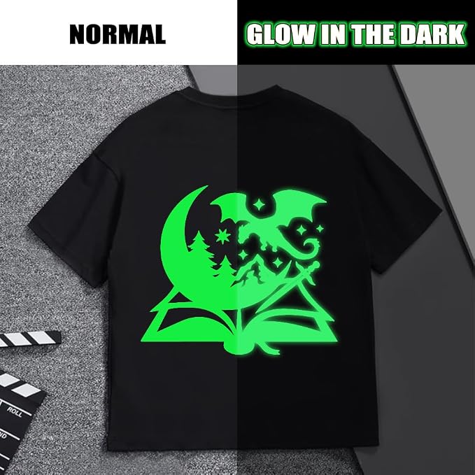 HTVVETUR Glow in The Dark HTV Heat Transfer Vinyl Roll 12 Inch by 20 Feet Iron - Image 5