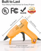 Mini Hot Glue Gun with 100 Glue Sticks, Precision Glue Flow, Extra-Long 55" Cord - Image 6