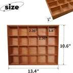 13.4''x10.6''x2'' Wooden Storage Divider Box Showcase Display Box | Display - Image 2