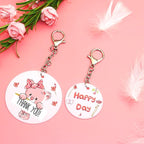 32 Pieces 2Inch Acrylic Keychain Blanks White Acrylic Ornament Blanks Bulk - Image 7
