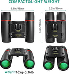 POLDR 12X25 Small Pocket Binoculars Compact Adults, Mini Kids Binoculars Boys - Image 2