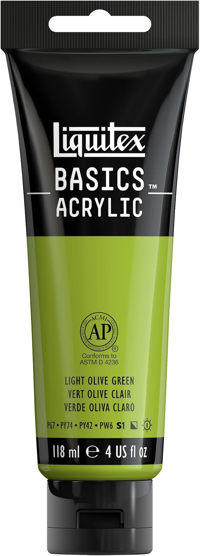 Liquitex BASICS Acrylic Paint, 118ml Tube, Light Olive Green by Liquitex