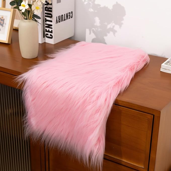 Faux Fur Fabric for Crafts Squares Furry Fabric for Sewing, Upholstery & - Image 2